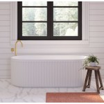 Eleanor Fluted Gloss White Freestanding Acrylic Bath 1500